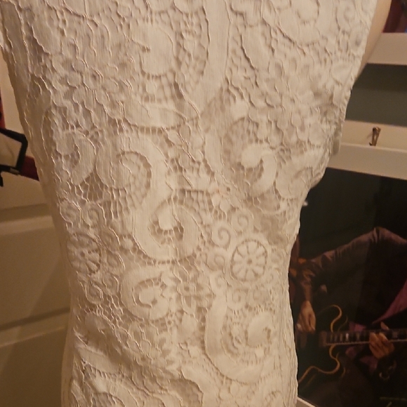 Nanette Lepore White Lace Sleeveless Blazer - Picture 7 of 11